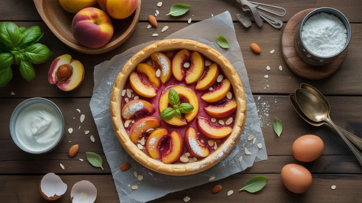 La tarte aux pêches et basilic : un dessert estival irrésistible