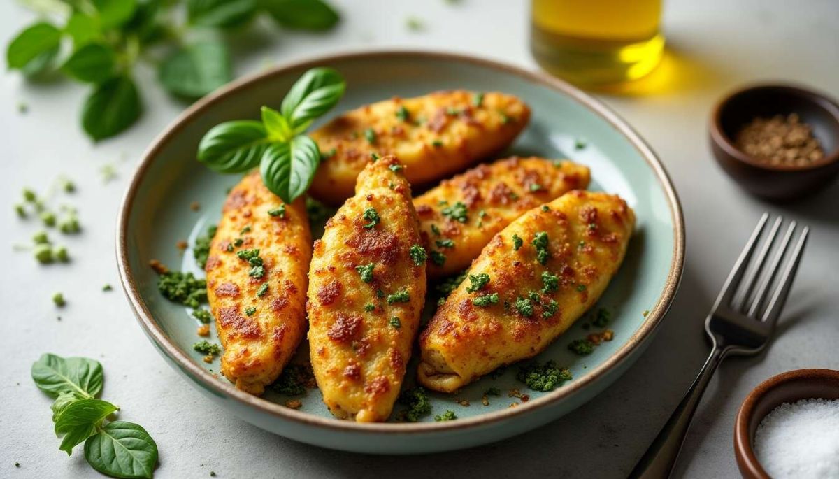 Aiguillettes de poulet au pesto à l'Airfryer : un délice léger et savoureux