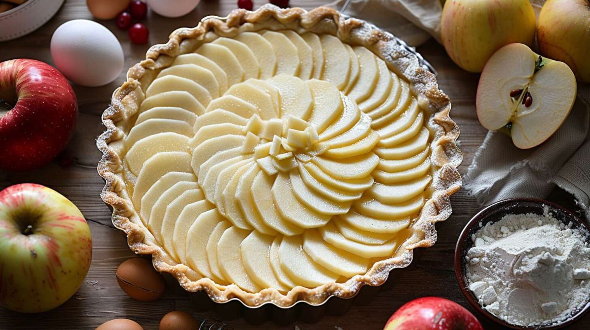 Une tarte aux pommes réinventée : le plaisir dans chaque bouchée