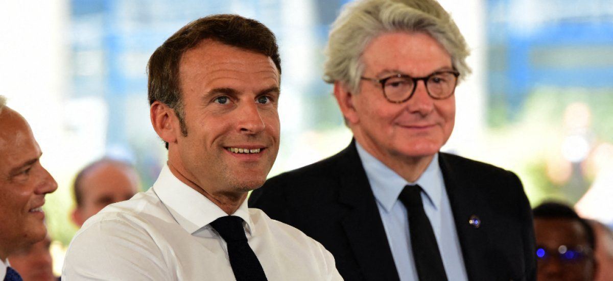 Macron s'insurge contre l'interdiction de visa visant Thierry Breton