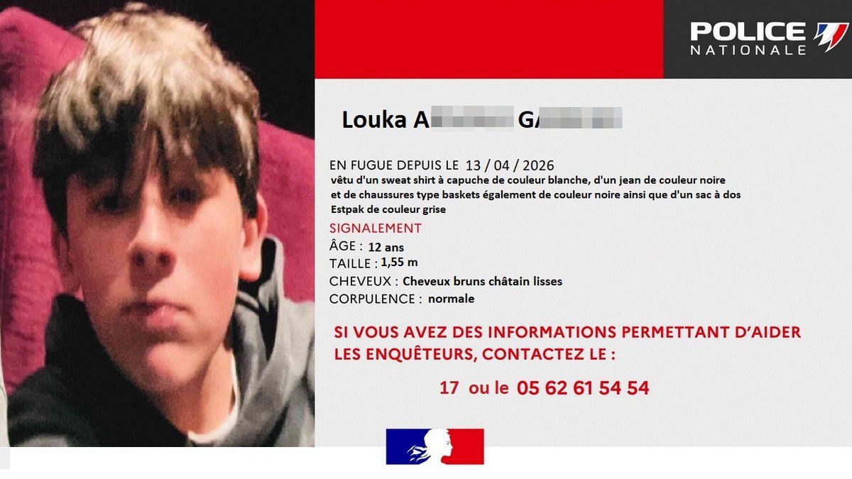 Disparition d'un garçon de 12 ans à Auch : mobilisation des forces de l'ordre