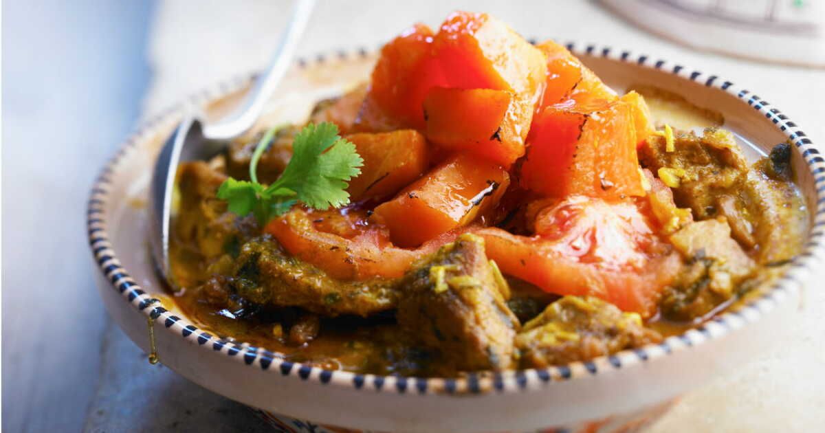 Découvrez le velouté du tajine de veau au potiron