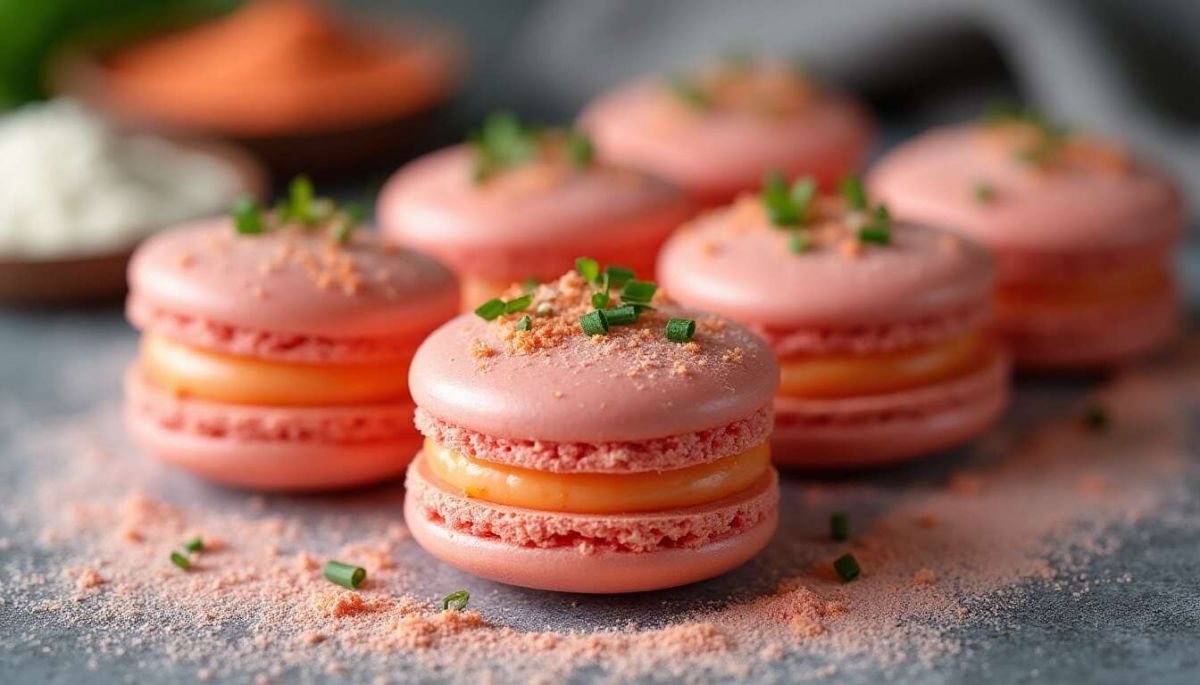 Des macarons salés qui font sensation : saumon fumé et fromage frais