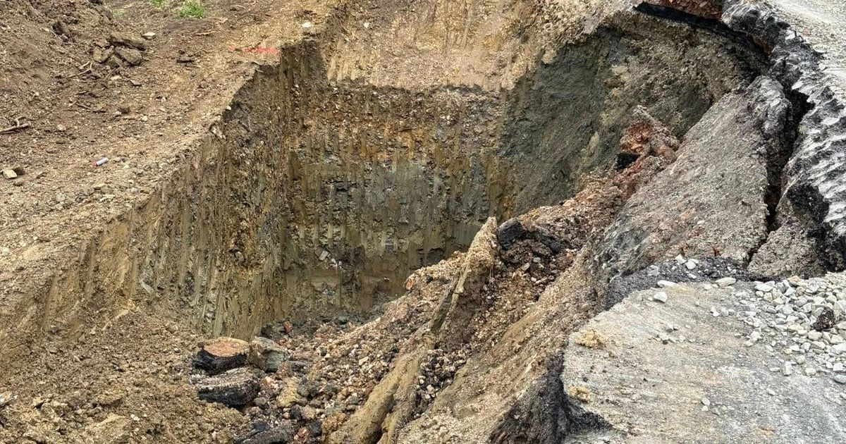 Lozère : la RD 808 interrompue suite à un affaissement de la chaussée