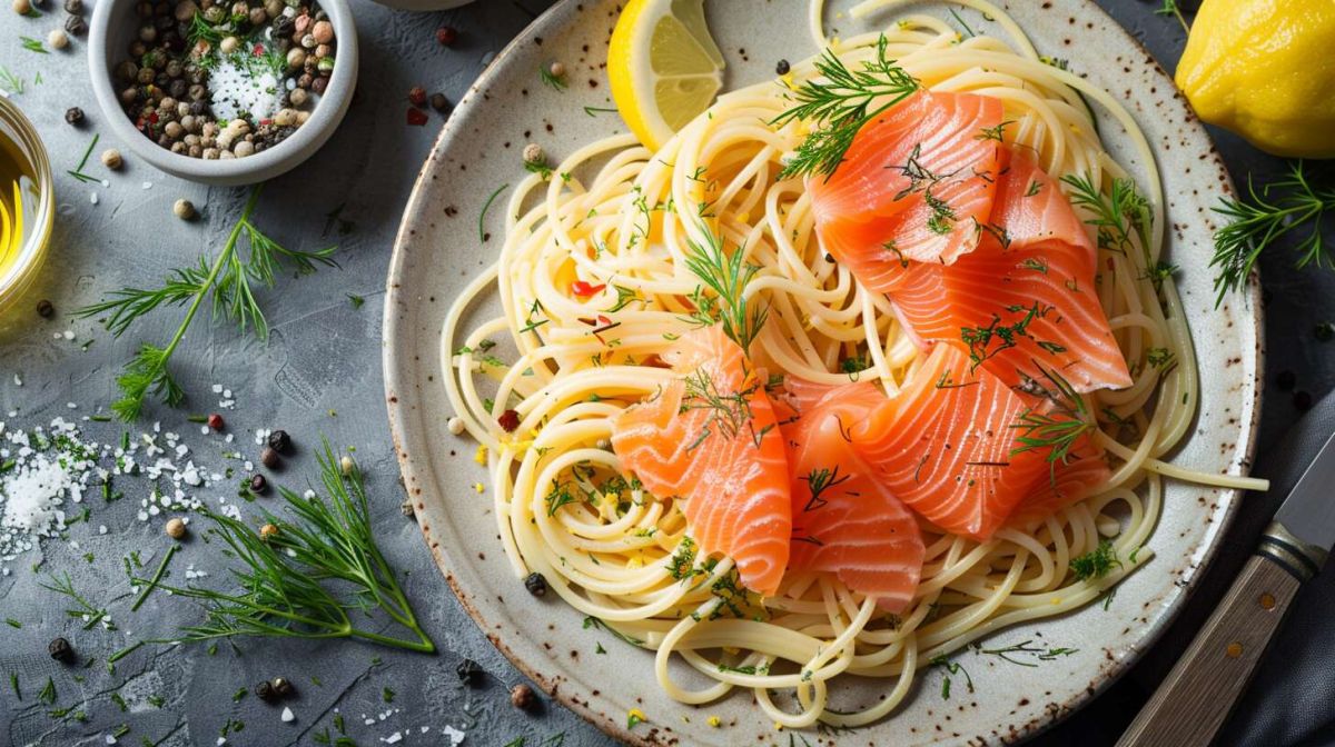 Spaghettis au saumon fumé : une recette délicieuse en un clin d'œil