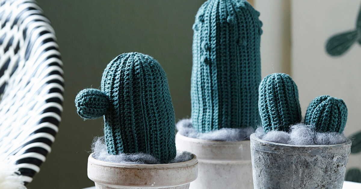Des petits cactus au crochet