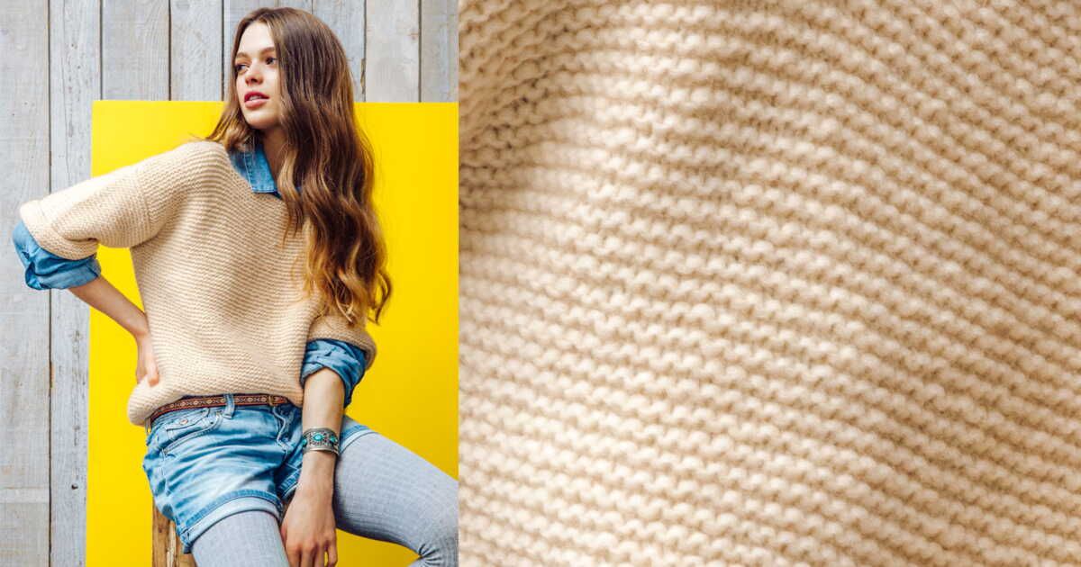 L'élégance réinventée : le pull tube au point mousse