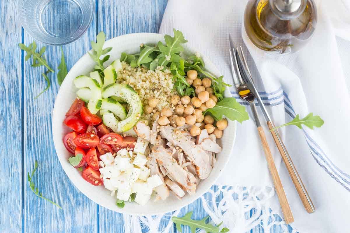 Assiette crétoise au poulet