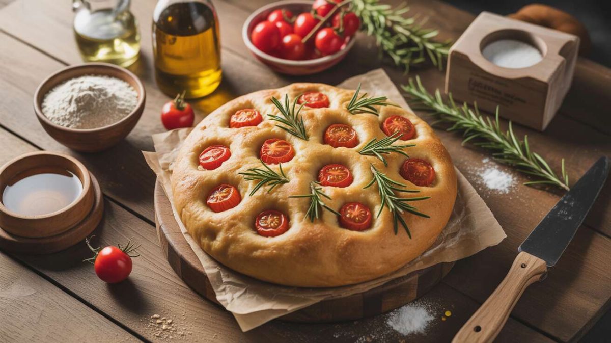 La focaccia idéale aux tomates cerises et romarin pour un apéritif réussi