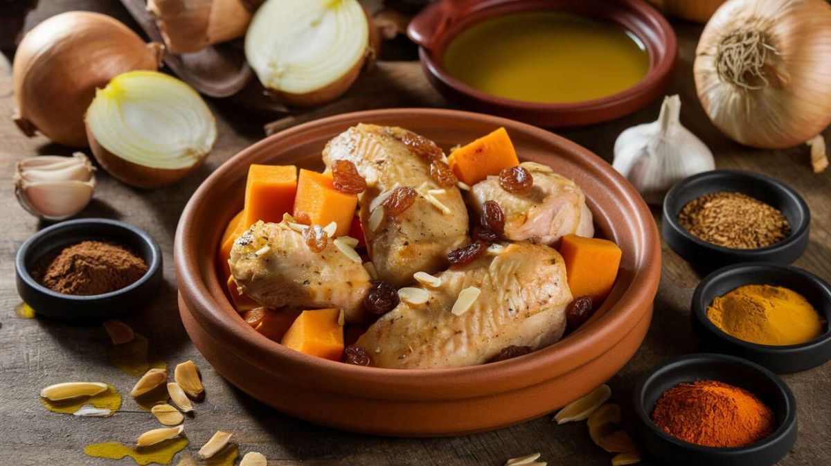 Recette : tajine léger de poulet épicé au butternut