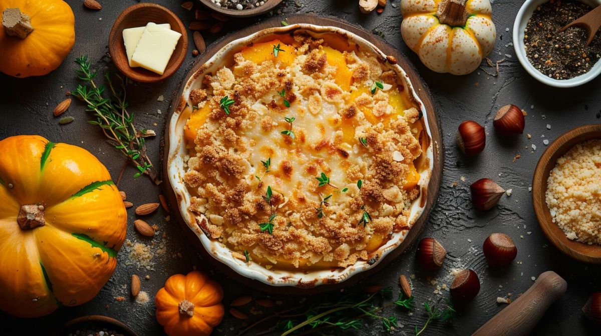 Un crumble au parmesan et courge butternut pour célébrer l'automne