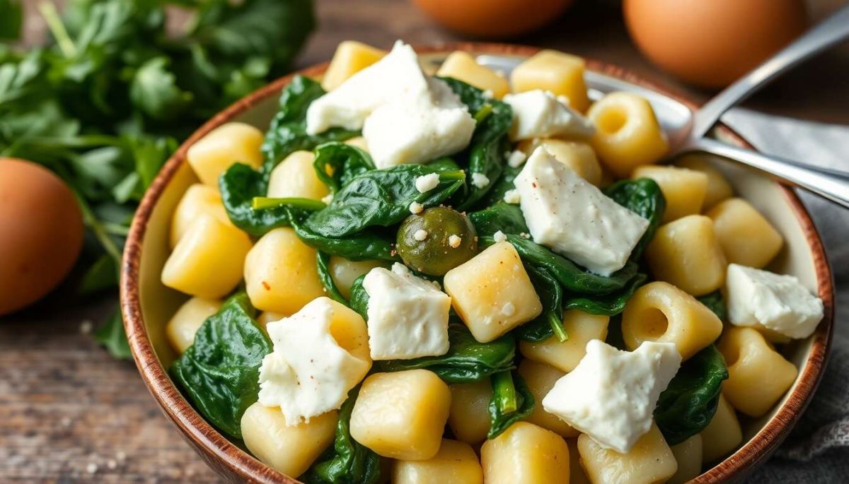 Une poêlée de gnocchis aux épinards et au gorgonzola à savourer sans tarder
