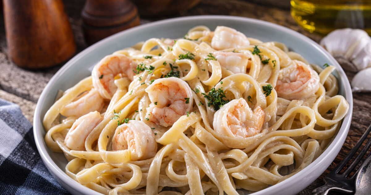 Savourez Venise avec la linguine aux crevettes de Julie Andrieu