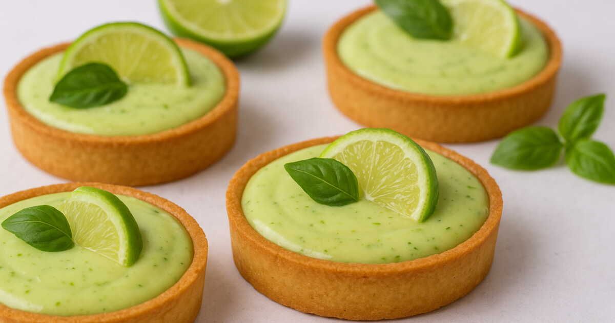 La fraîcheur en dessert : tartelettes citron vert et basilic