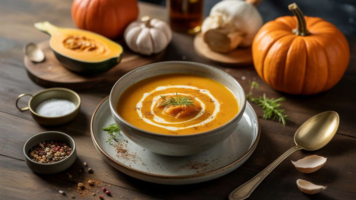 Une soupe de potiron au mascarpone : le réconfort dans votre assiette