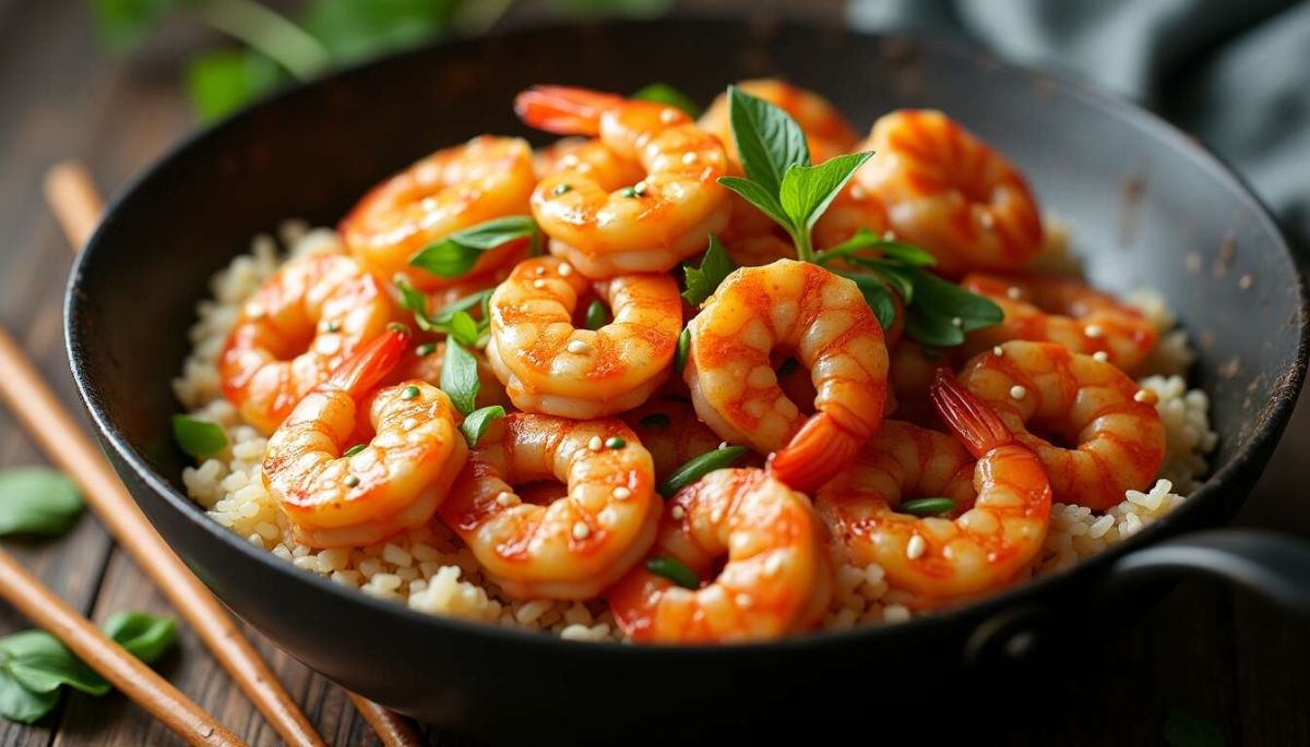 Une poêlée de crevettes à l'asiatique qui va éveiller vos sens