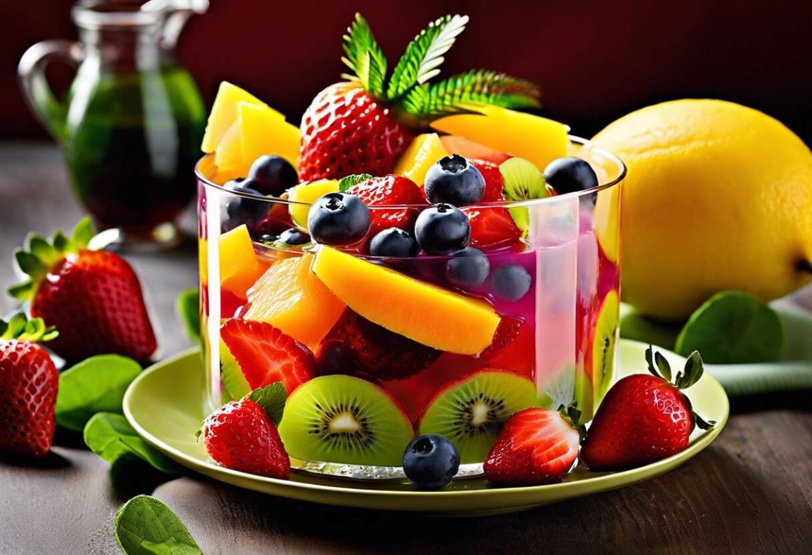 la salade de fruits en gelée, un dessert léger et rafraîchissant