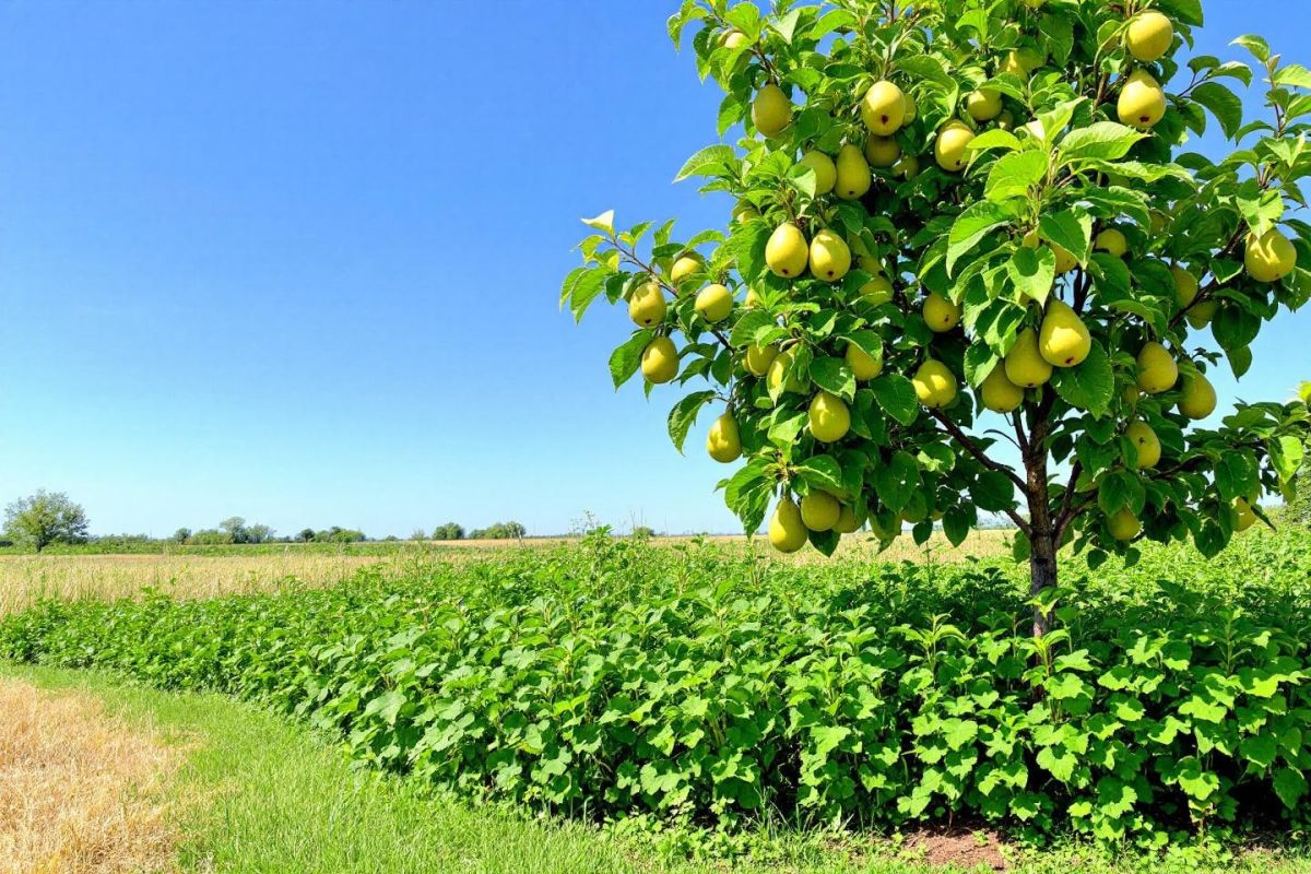 un semis naturel pour des poires juteuses en plein cœur de l'été