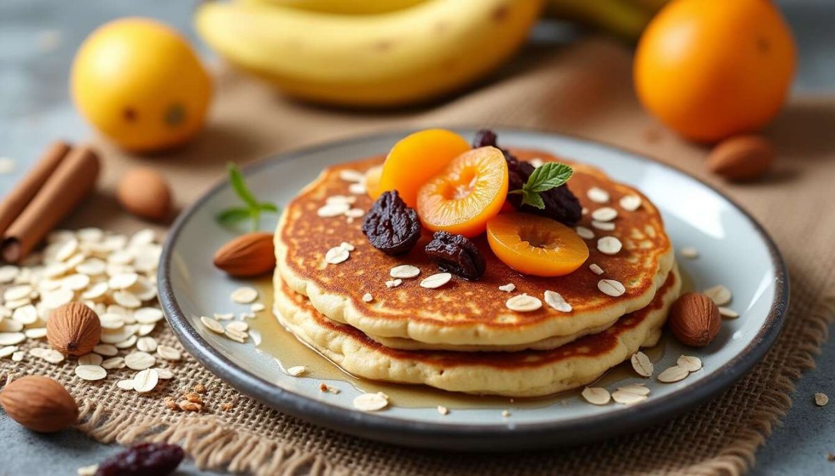 Savourez l'automne avec des pancakes d'avoine aux fruits secs